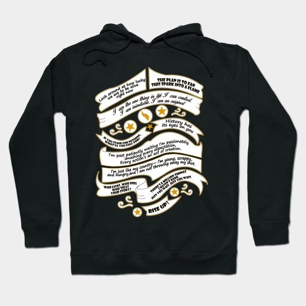 Hamilton Musical Quote Hoodie by KsuAnn